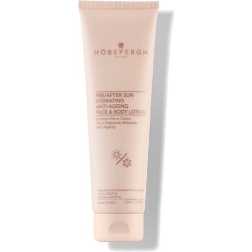 Höbepergh pre/after sun hydrating lozione viso e corpo idratante anti-ageing pre e dopo sole 150ml