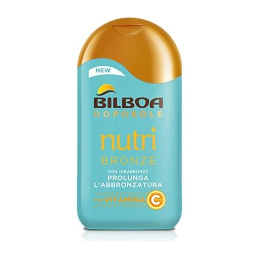 Bilboa, doposole nutriente nutribronze con vitamina c - doposole idratante e nutriente, ideale per mantenere l'abbronzatura a lungo - per tutti i tipi di pelle - dermatologicamente testato - 200 ml