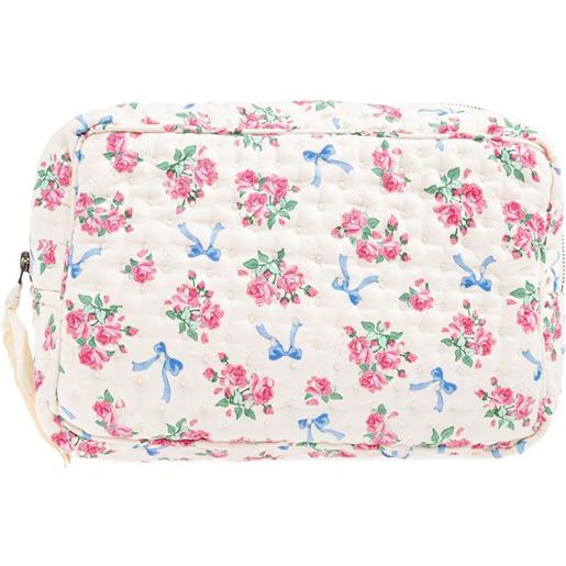 Konges Sløjd borsa a fiori trapuntata - bianco