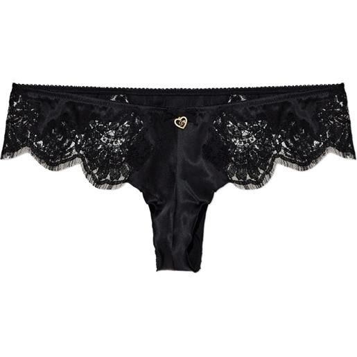 DSQUARED2 slip con ricamo - nero