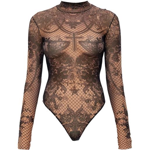 DSQUARED2 body con stampa grafica - marrone