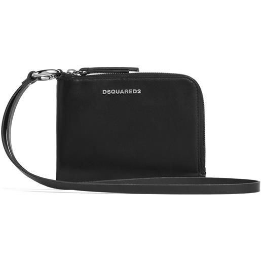 DSQUARED2 portamonete con logo - nero