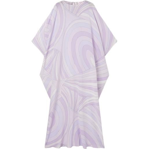 PUCCI abito lungo con stampa iride - viola