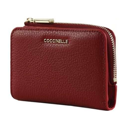 Coccinelle metallic soft wallet ruby