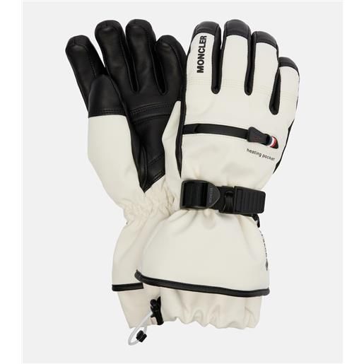 Moncler guanti da sci con pelle