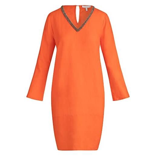 Mint & Mia abito con scollo a v vestito, colore: arancione, 42 donna