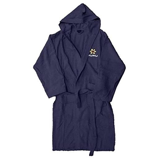 Alfionapoli accappatoio cappuccio tasche spugna idrofila 100% guru (xl, blu)
