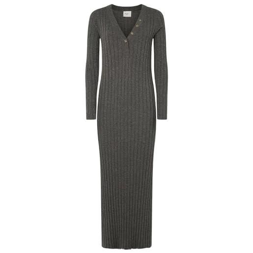 Pepe Jeans izabel dress vestito, grigio (grigio scuro marl), m donna