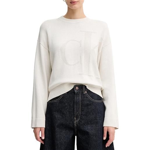 CALVIN KLEIN maglione intarsia loose donna