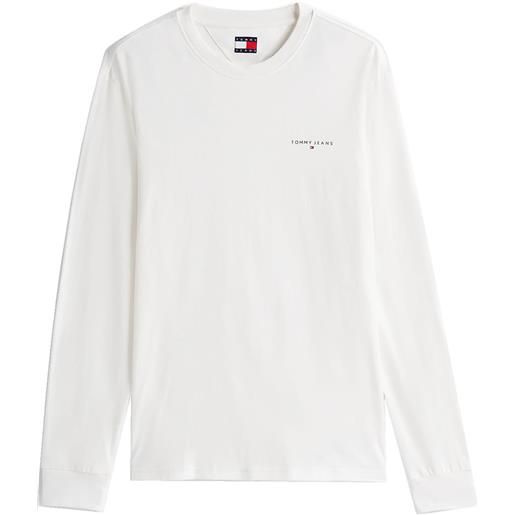 TOMMY JEANS t shirt chest linear ls slim t