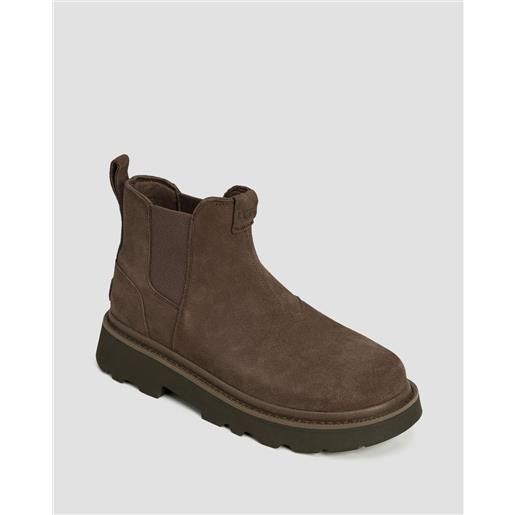 UGG stivaletti in pelle da uomo ugg chelsea lug marroni