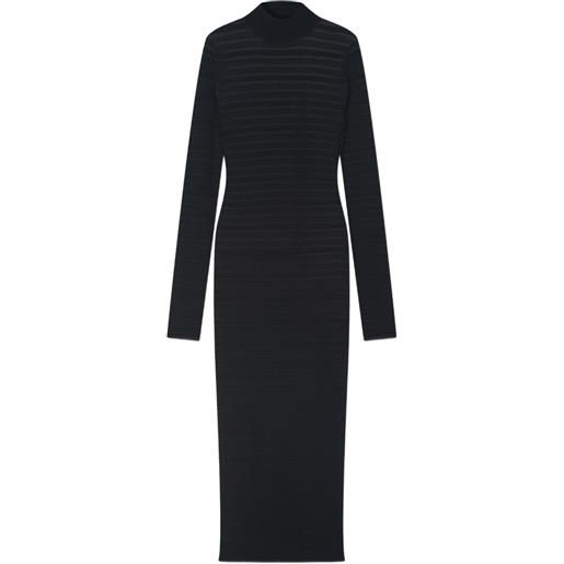 AERON abito lungo in maglia a collo alto - nero