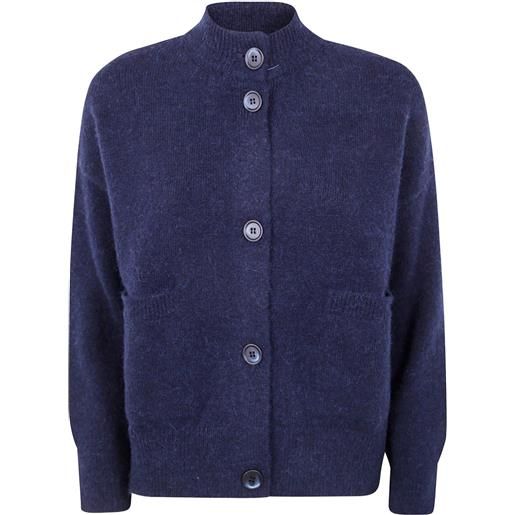 anne claire cardigan con bottoni - blu