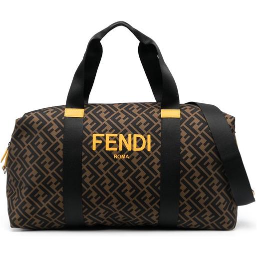 Fendi Kids borsa con monogramma ff - nero