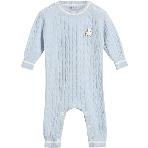 Brunello Cucinelli Kids tutina baby bernie - blu