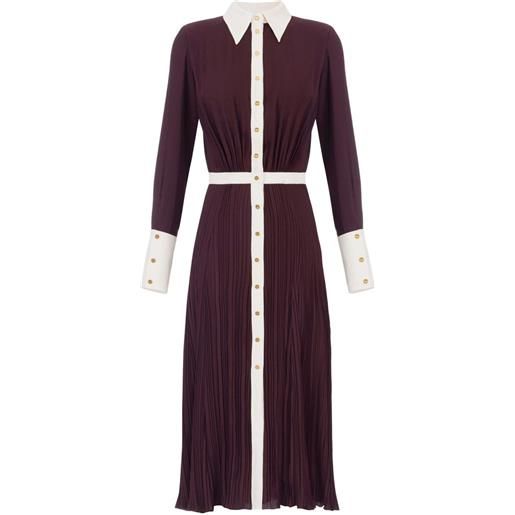 Elisabetta Franchi abito con bordo a contrasto - rosso