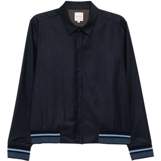 Paul Smith giacca-camicia a righe - blu