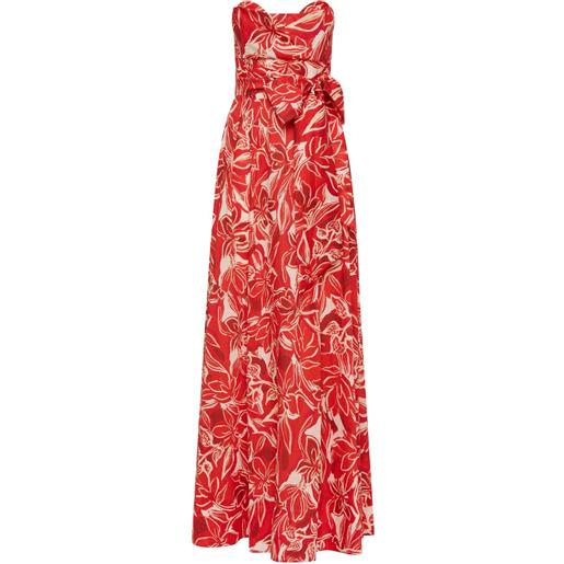 Rebecca Vallance abito lungo senza spalline - rosso