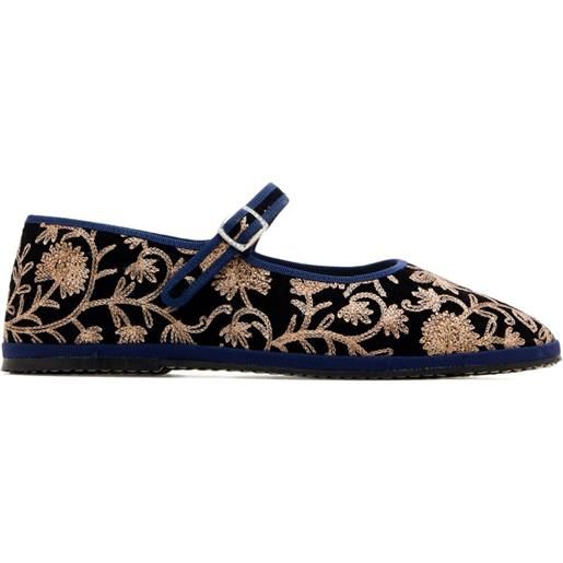 CAPULETTE ballerine con ricamo - blu