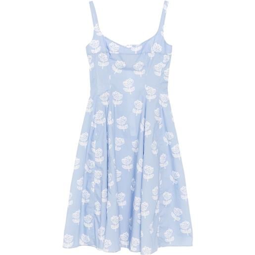 Marni abito midi svasato - blu