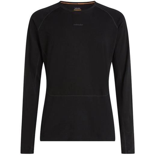 Icebreaker merino 200 zone. Knit crewe maniche lunghe, black