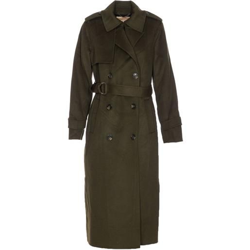 Michael Michael Kors trench doppiopetto con cintura - verde