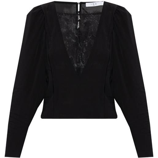 IRO blusa con inserti - nero