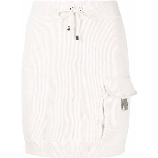 Brunello Cucinelli gonna con coulisse - toni neutri