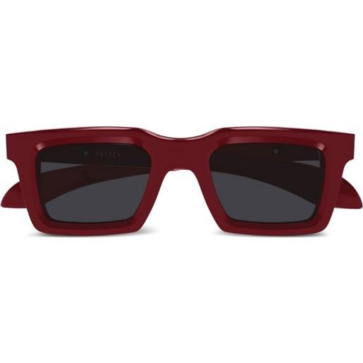 Alexander McQueen Eyewear occhiali da sole rettangolari - rosso