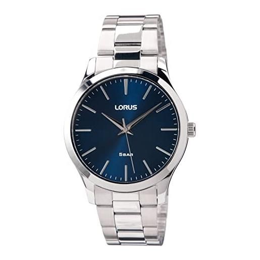 Seiko orologio analogico al quarzo da uomo con cinturino in metallo rrx65hx9, argento