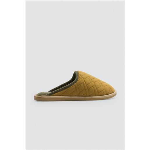 Ysabel Mora pantofole in pelliccia con stampa etnica cammello