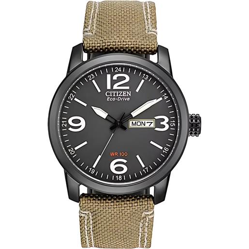 Citizen Orologio Uomo Analogico Acciaio – Modello Bm7630-80E, Tecnologia Eco-Drive, Quadrante Nero, Vetro Minerale