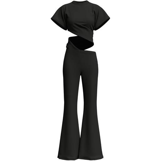 Maccapani tuta intera sere con design cut-out - nero