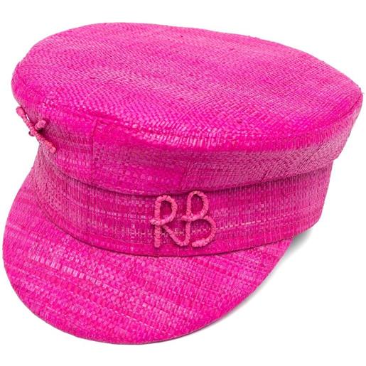 Ruslan Baginskiy cappello baker boy con ricamo - rosa