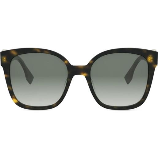 FENDI occhiali da sole squadrati - nero