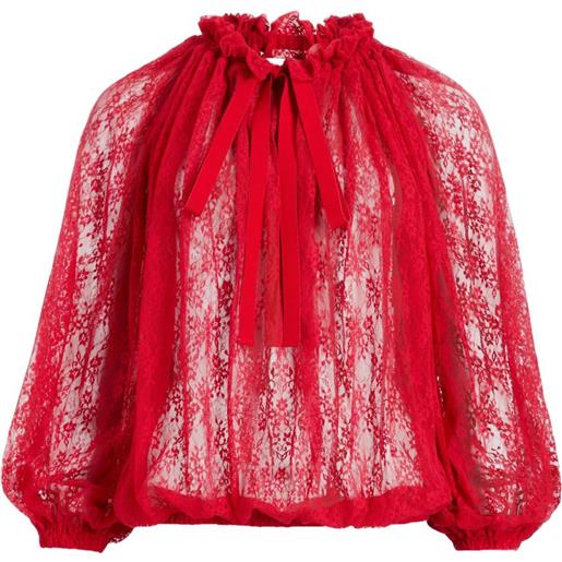 Patou top con coulisse - rosso