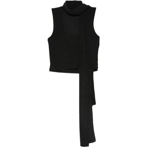 Aya Muse blusa con scollo ampio - nero
