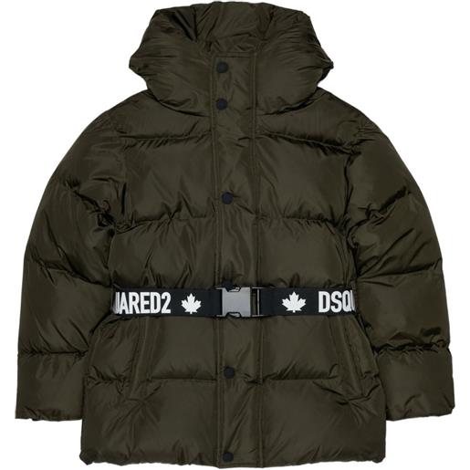 DSQUARED2 KIDS piumino con cintura - verde