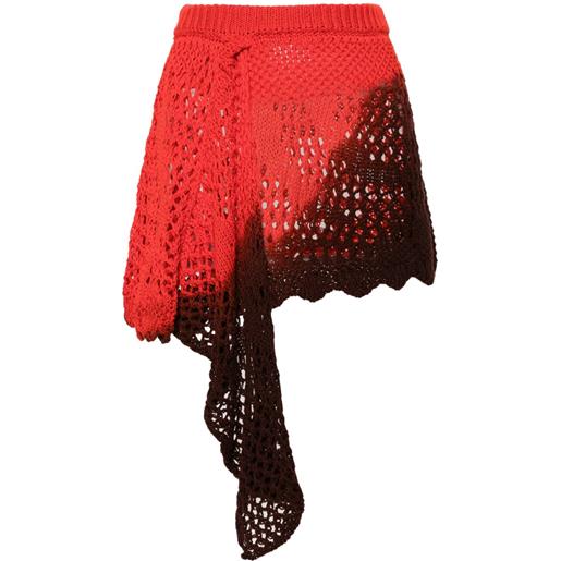 The Attico minigonna traforata - rosso