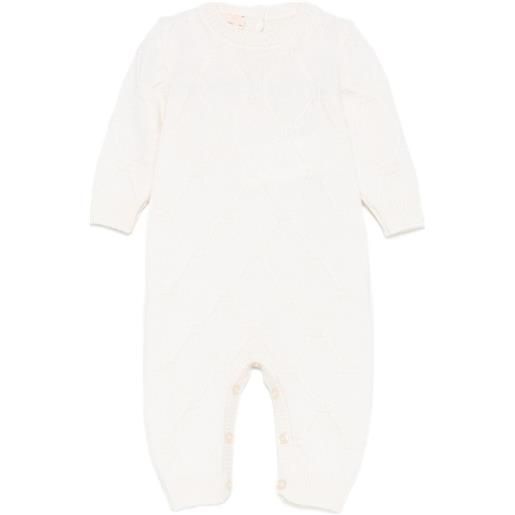 Elisabetta Franchi La Mia Bambina tutina a rombi - bianco