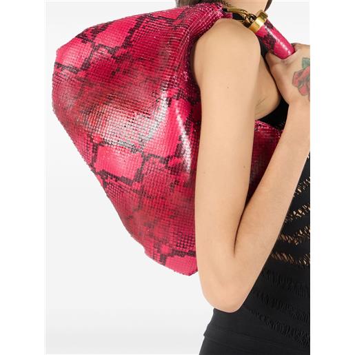 Roberto Cavalli borsa a spalla con stampa - rosa