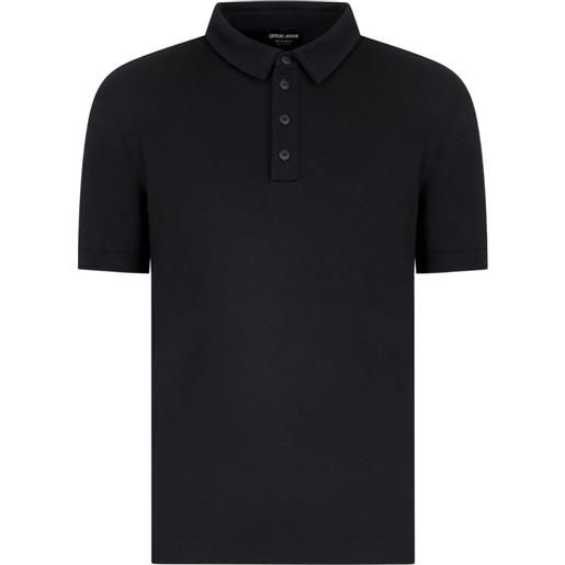 Giorgio Armani polo con bottoni - nero