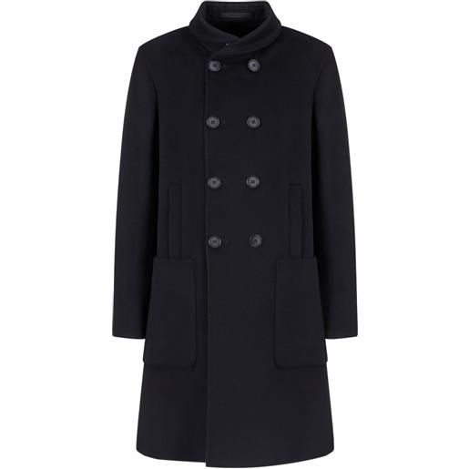 Giorgio Armani cappotto con bottoni - blu