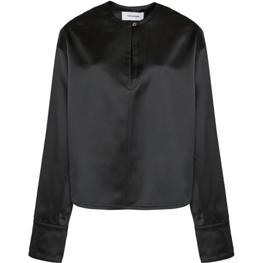 Yves Salomon blusa in misto lana - c99