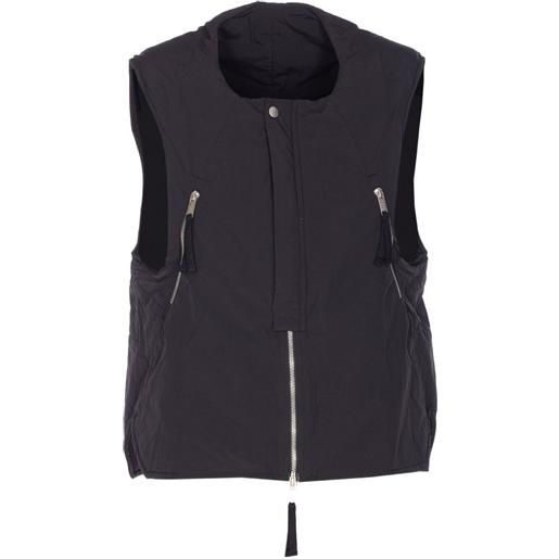 Thom Krom gilet imbottito con zip - nero