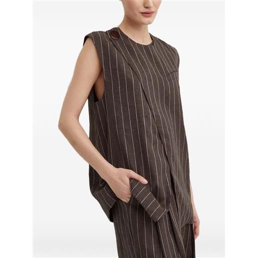 Day Birger Et Mikkelsen top gessato - marrone