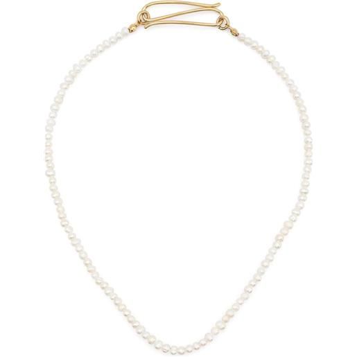 Elli Collana Donna Con Conchiglie Kauri Originali In Argento 925 Placcato Oro - Girocollo Regolabile Estate