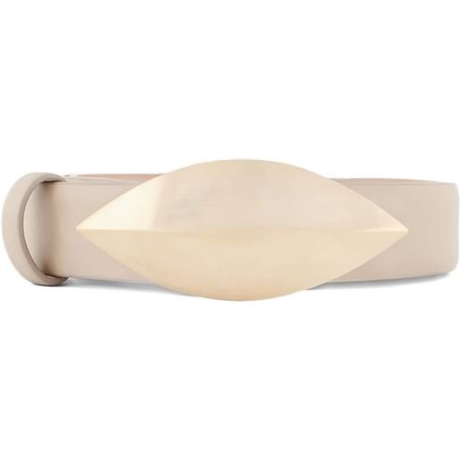 Giorgio Armani cintura ovale in pelle - toni neutri