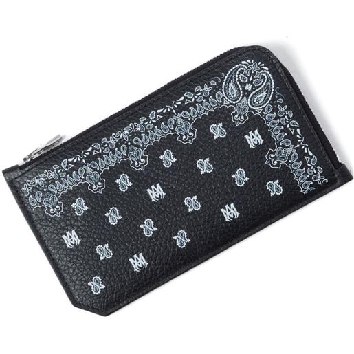 AMIRI portacarte con stampa paisley - nero