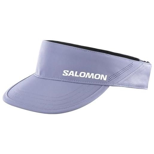 Salomon, visiera shkout, escursionismo, corsa in sentiero e camminata, comfort leggero, regolabile, granito blu, unisex